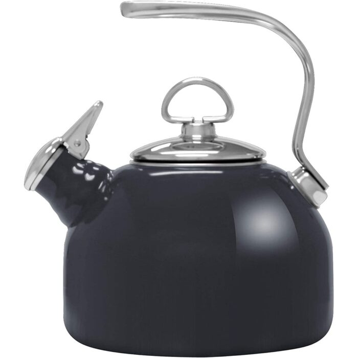 Chantal 37-18S-ME Enamel-On-Steel Classic Teakettle, Onyx