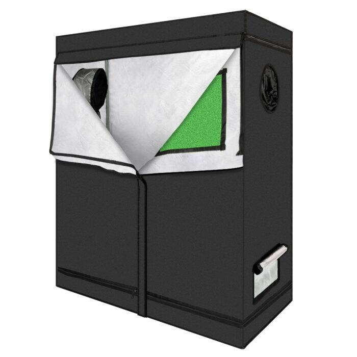Plant Growing Green and Black Tent Grow Tent Kits with Window - Green & Black - Image 2