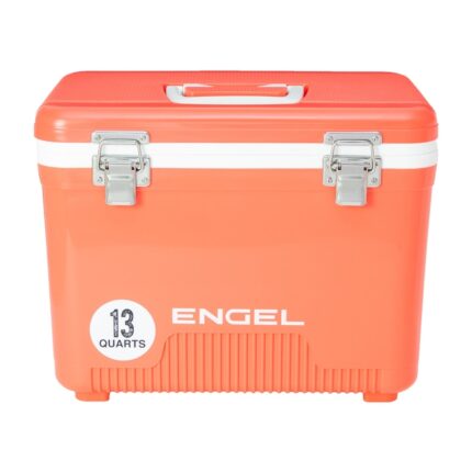 Engel 13 Quart Compact Durable Ultimate Leak Proof Outdoor Dry Box Cooler, Coral - Image 2