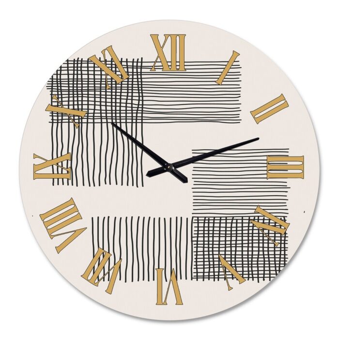 Designart 'Minimal Geometric Compostions of Elementary Forms XXI' Modern wall clock - Image 2