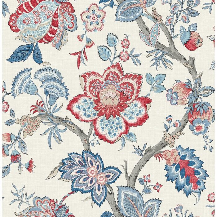 Seabrook Designs Bernadette Jacobean Nonwoven Unpasted Wallpaper - Image 2