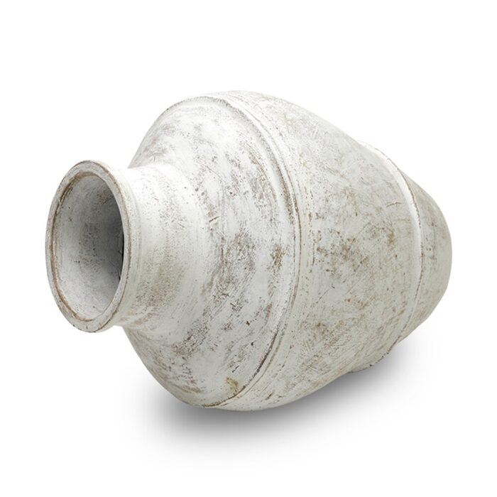 Artissance 22"H White Pottery Vintage Vase, Home Decor - 8' x 10' - Image 2