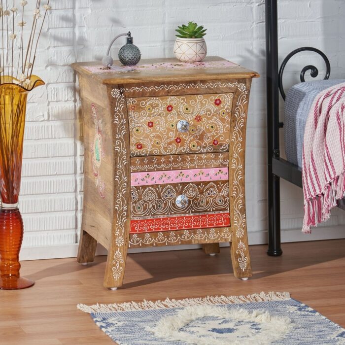 Fullen Mango Wood Nightstand by Christopher Knight Home