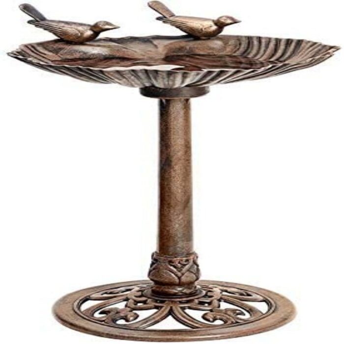 28 Inch Height Polyresin Lightweight Outdoor Bird Bath