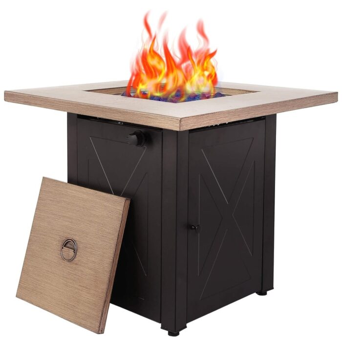 28 inch Square Outdside Propane Patio Firetable