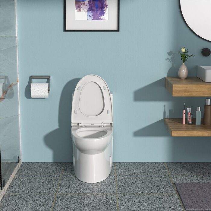 Dual Flush Ceramic Bathroom Toilet with Soft Closing Seat - Image 2