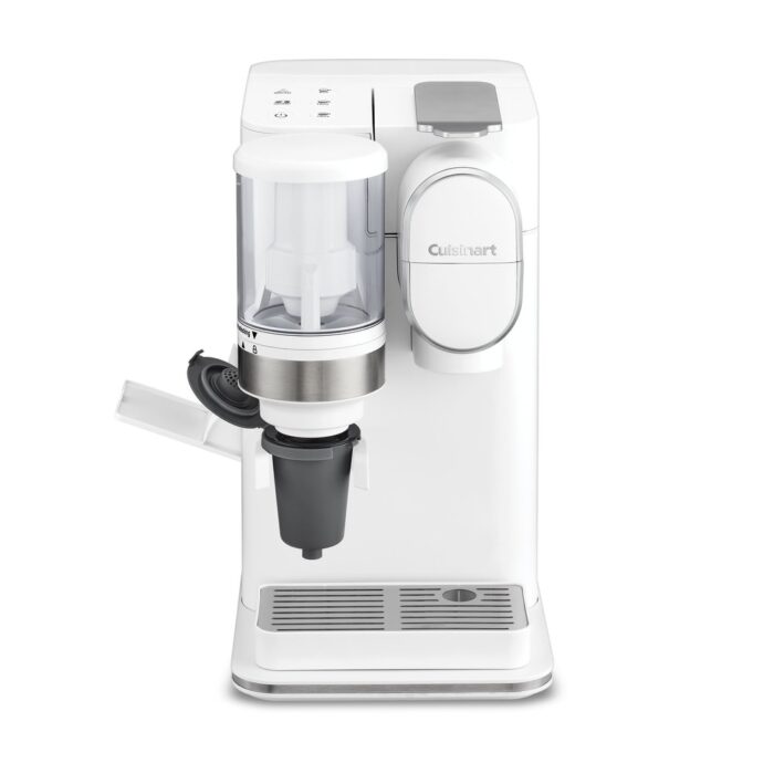Conical Burr Grind and Brew Single Serve Coffeemaker, White - Image 2