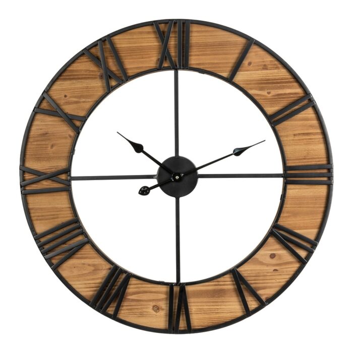 Glitzhome 30"D Oversized Farmhouse Wooden and Metal Wall Clock - Image 2