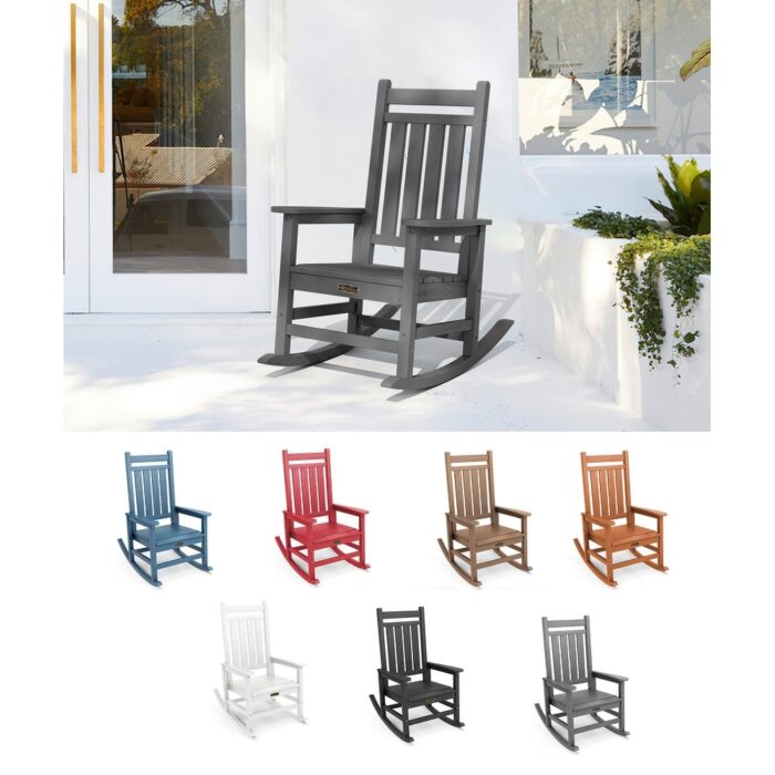 Modern High-Back Rocking Chair All Weather