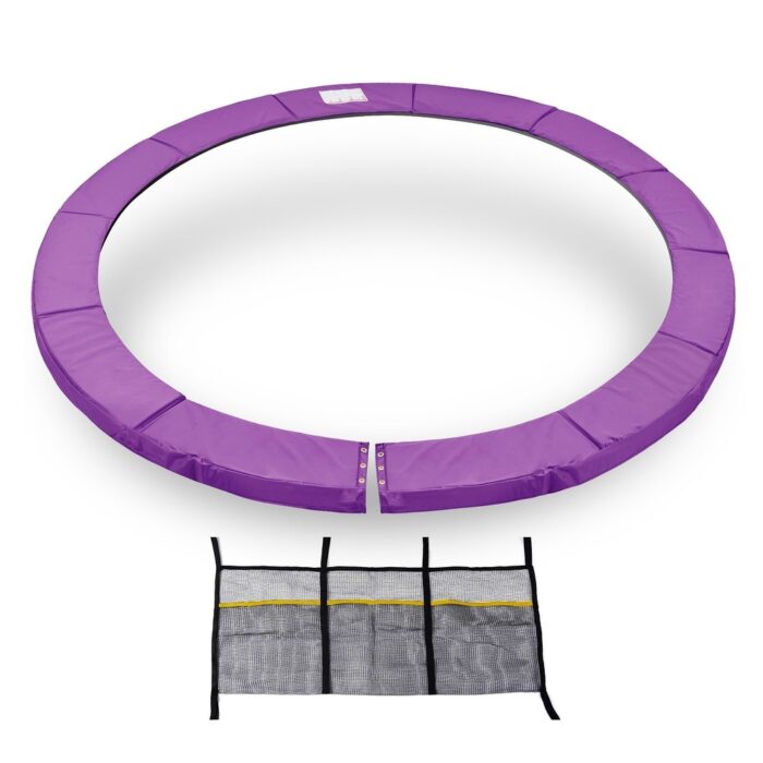 ExacMe Premium Trampoline Pad Replacement, 0.8-in Thick Safety Spring Cover with Opening, Storage Bag, Purple
