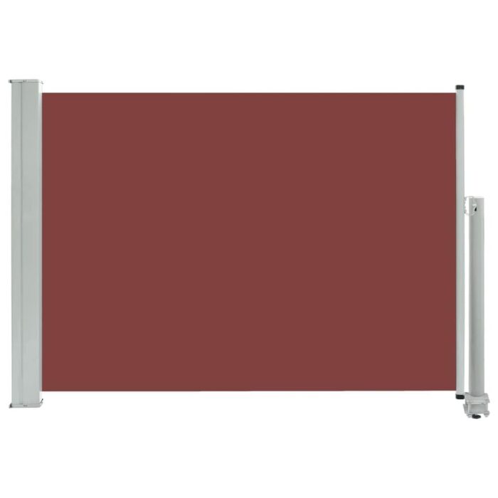 vidaXL Patio Retractable Side Awning 31.5"x118.1" Brown - Image 2