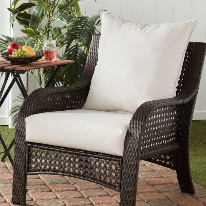 Sunbrella Fabric Outdoor 2-Piece Deep Seat Chair Cushion - Image 2