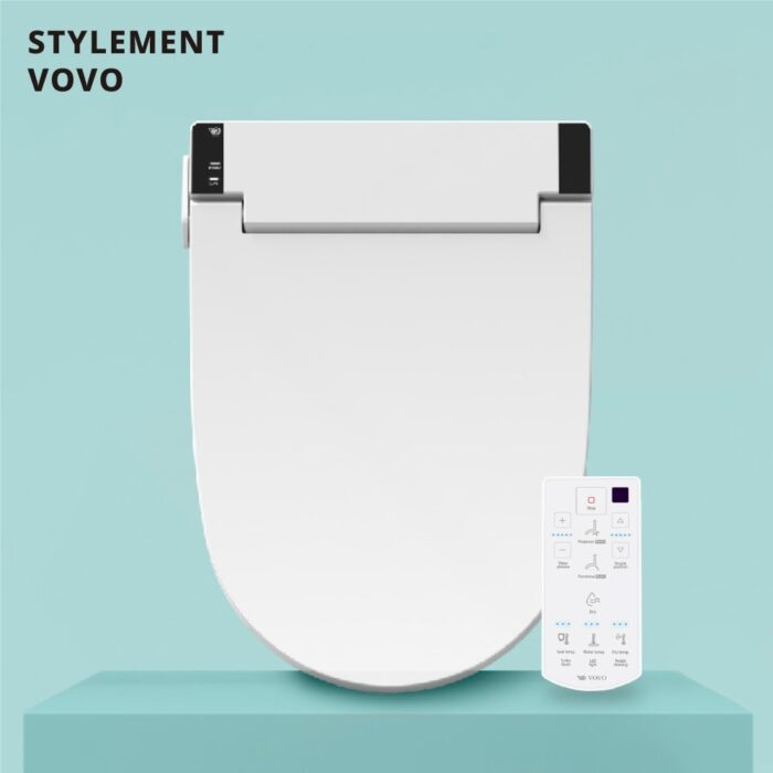 VOVO Stylement Electric UV LED Sterilization Bidet Toilet Seat With Remote, Round