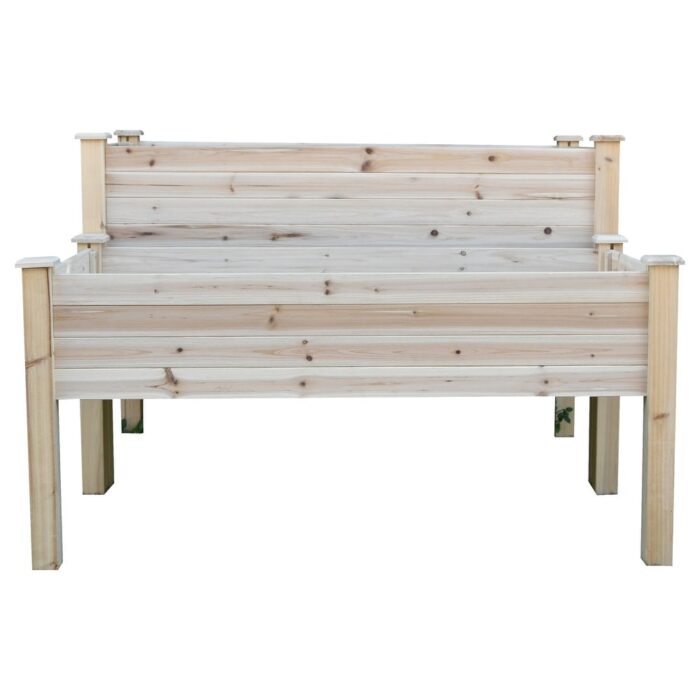 Outsunny 2-Level Raised Garden Bed Large Outdoor Planter Box with Drainage Holes, Thick Legs - Image 2
