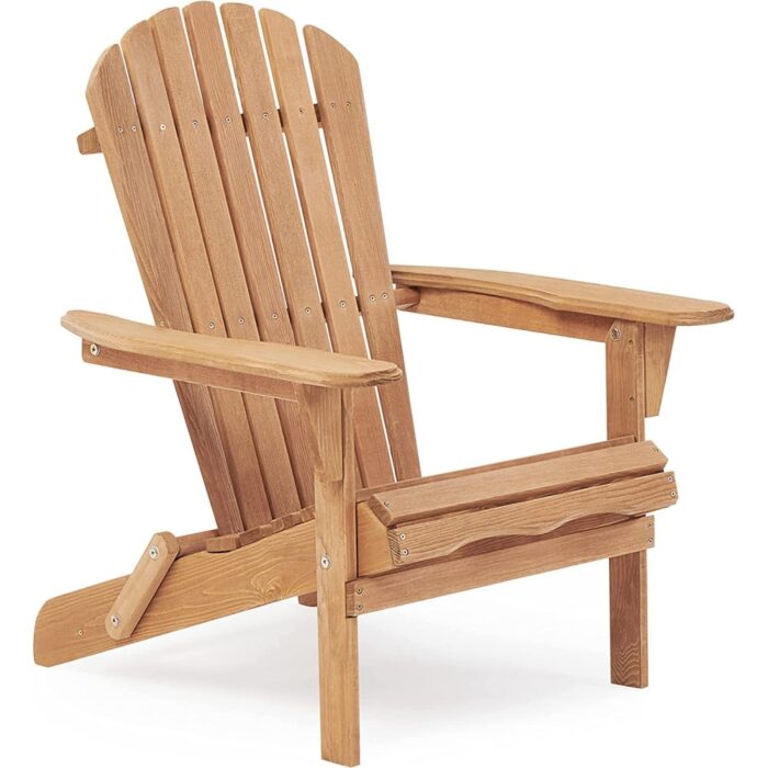 Wooden Outdoor Folding Adirondack Chair Set of 2 - Image 2