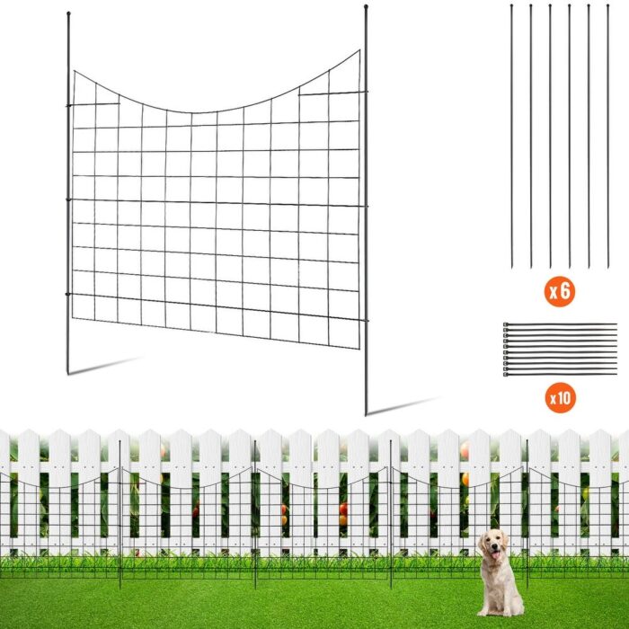 VEVOR Garden Fence No Dig Fence Animal Barrier Fence Underground Decorative Garden Fencing