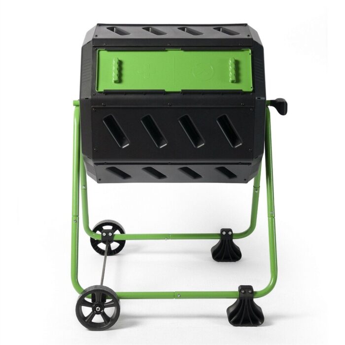 Tumbler 5-Cubic Ft Compost Bin for Home Composting with Heavy Duty Frame - 36L x 31W x 28H in - Image 2