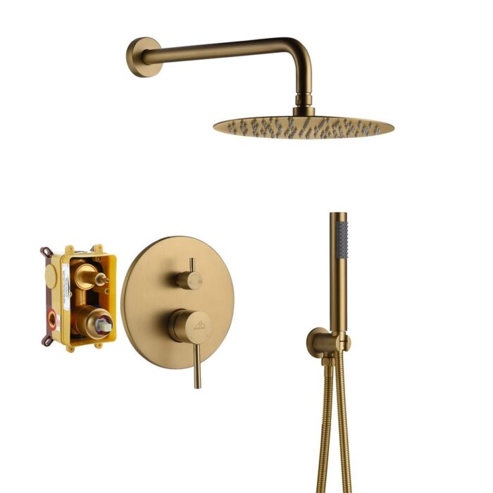 Round 2 Functions Wall Mount Dual Shower Heads Shower System - Image 2