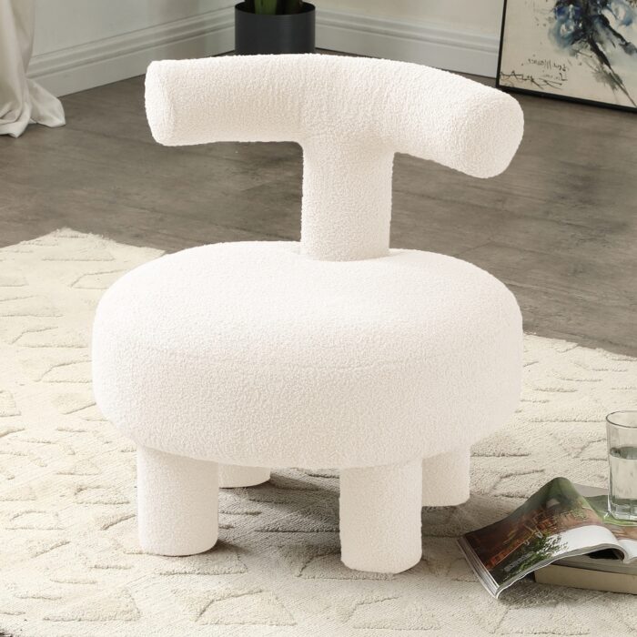 Upholstered Creative Ottoman Pouf Fuzzy Sofa Footrest Stool Reading Chair Kids Furniture Chair