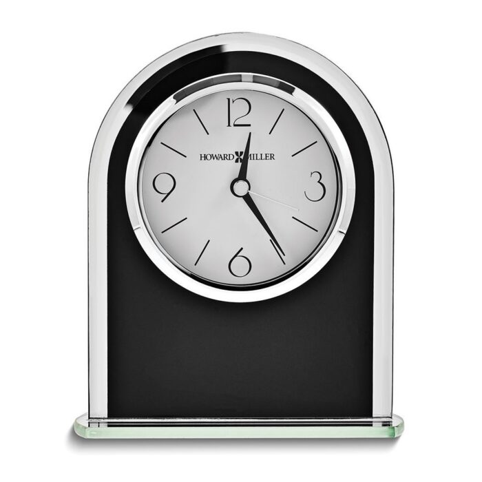 Curata Curata Ebony Luster Black and Silver Finish Quartz Alarm Clock - Image 2