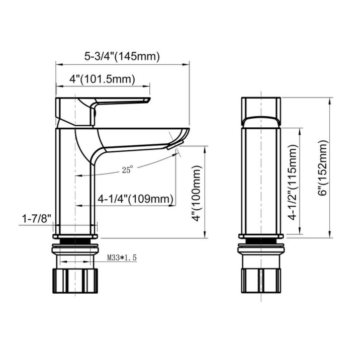 Dowell 8001/021 Series Single Handle Bathroom Faucet - Image 2
