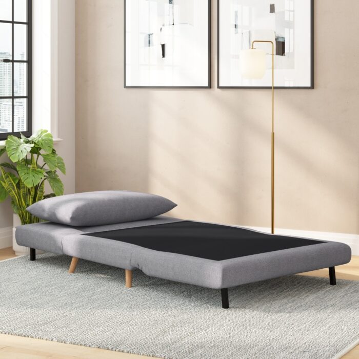 Foldable Sleep Chair with Hideaway Legs and Backrest Pillow - Image 2