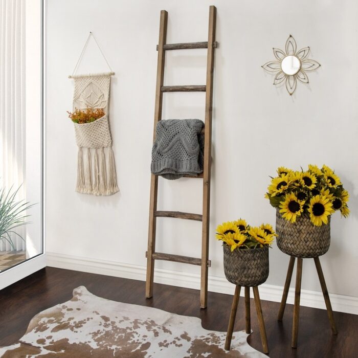 S/2 Bamboo Planters On Stands - Image 2