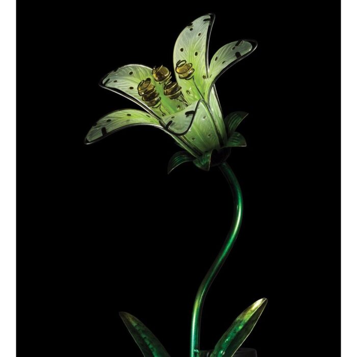 Set of 2 White Solar Tiger Lily Stakes - Image 2