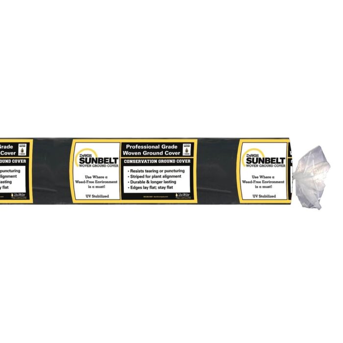 DeWitt Sunbelt 6' x 300' Woven Weed Barrier Landscape Fabric Ground Cover 2 Pack - 300 x 6 feet