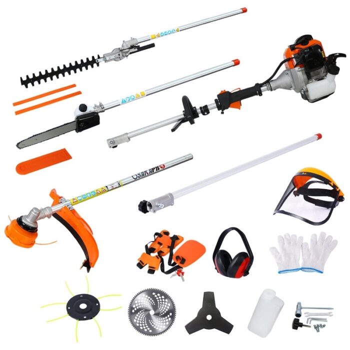 52CC 2-Cycle Garden Tool System,10 in 1 Multi-Functional Trimming Tool