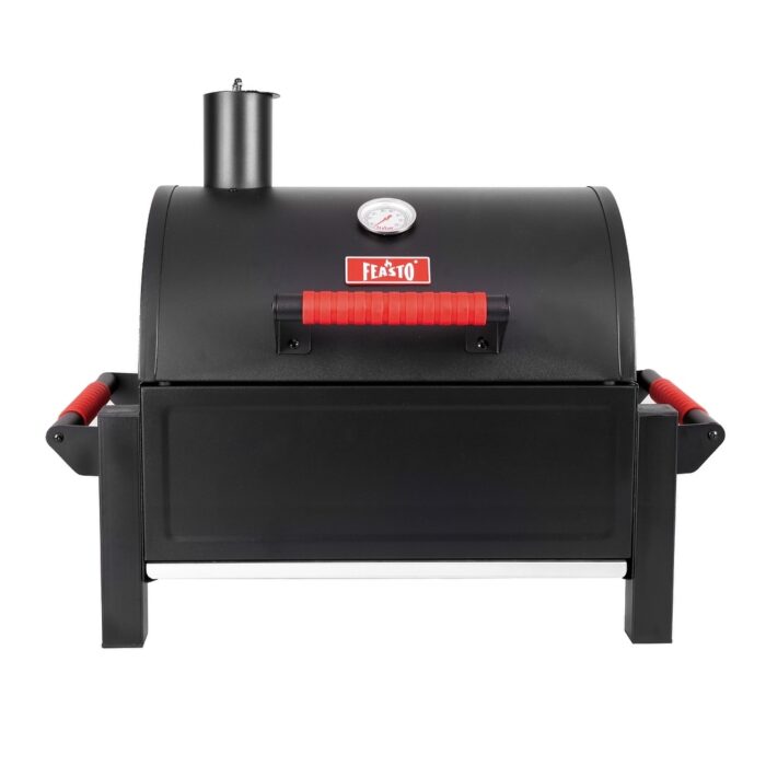 Feasto 2720PC Portable Charcoal Grill with Cast Iron Grate Black - N/A