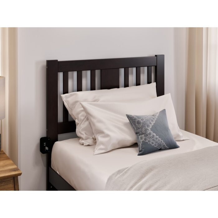 Tahoe Twin XL Platform Bed with Twin XL Trundle in Espresso - Image 2