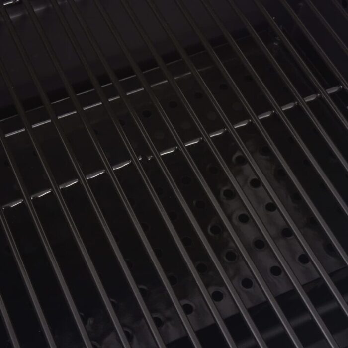 vidaXL BBQ Charcoal Smoker with Bottom Shelf Black - Image 2