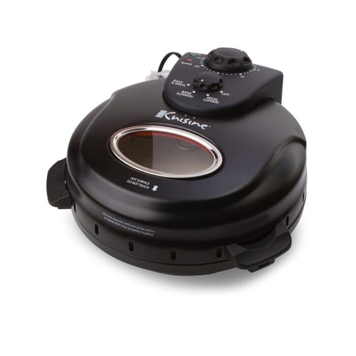 Euro Cuisine PM600 Electric Pizza Maker with Rotating Stone & Deep Pan - Image 2