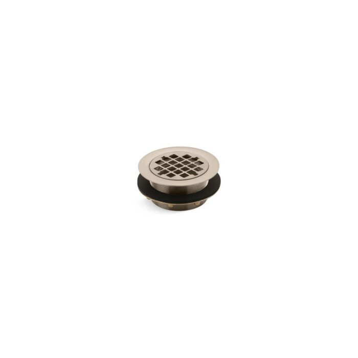 Kohler Round Shower Drain for Use with Plastic Pipe, Gasket Included Vibrant Brushed Bronze (K-9132-Bv)