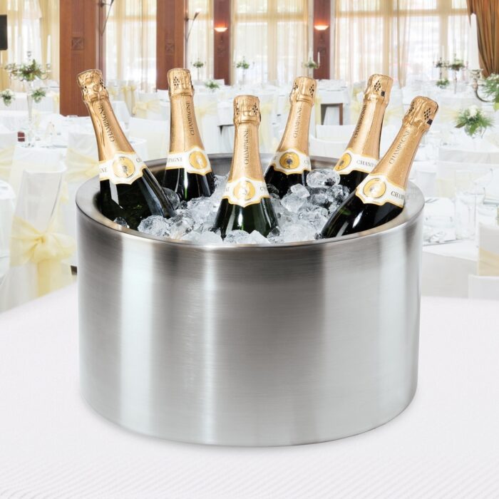 Oggi Stainless Steel Party Tub (16.5" dia x 9.75" H) - Image 2