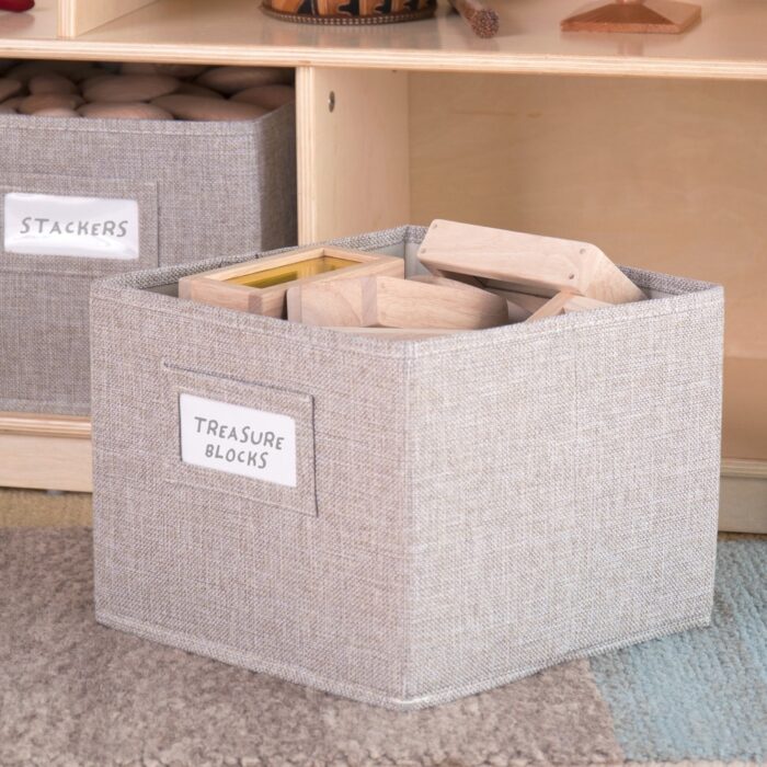 Guidecraft EdQ Essentials Two Shelf 5 Compartment Storage 24'' - Image 2