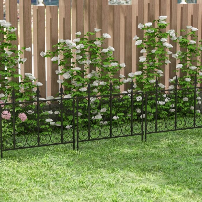 24"W x 24"H Decorative Metal Fence Panel(8 Pieces)