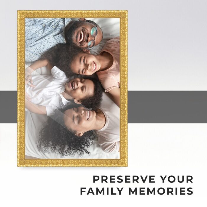 24x36 Frame Gold Real Wood Picture Frame Width 1 inches | Interior - Image 2