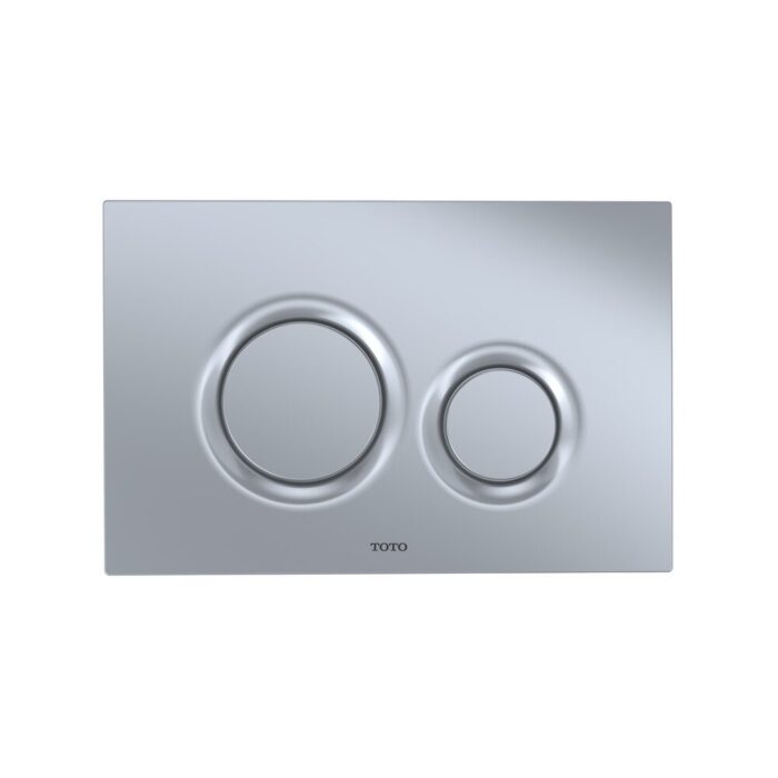 Dual Button Push Plate with Round Buttons for In Wall Tank Systems - N/A