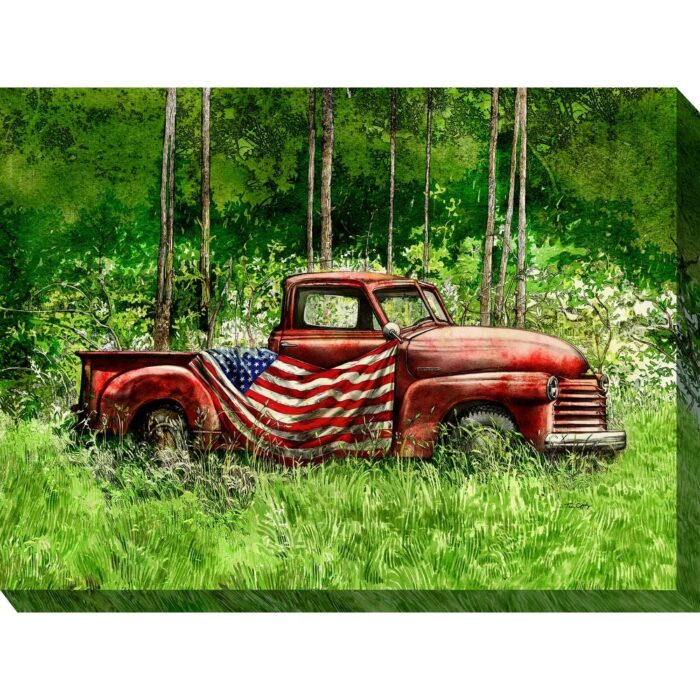 Vintage Patriot Indoor/Outdoor Art 40"x30"