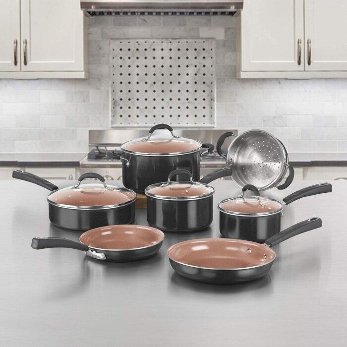 Cuisinart 54CCP-11BK 11pc Ceramica XT Non-Stick Cookware Set - Image 2