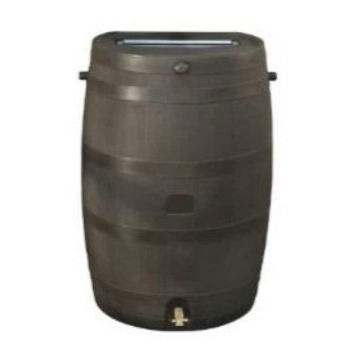 50-Gallon Brown Rain Water Collection Barrel with Brass Spigot - 50 Gallon