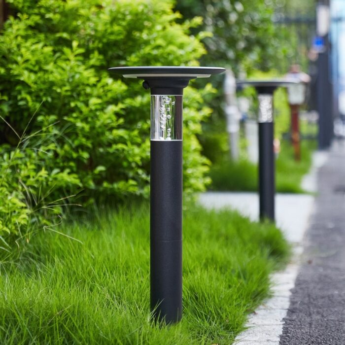 22in.H Solar Lawn Light With Dimmable LED in Black - Image 2