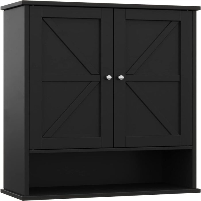 Two Door Wall Cabinet - 27.6"D x 23.6"W x 7.9"H