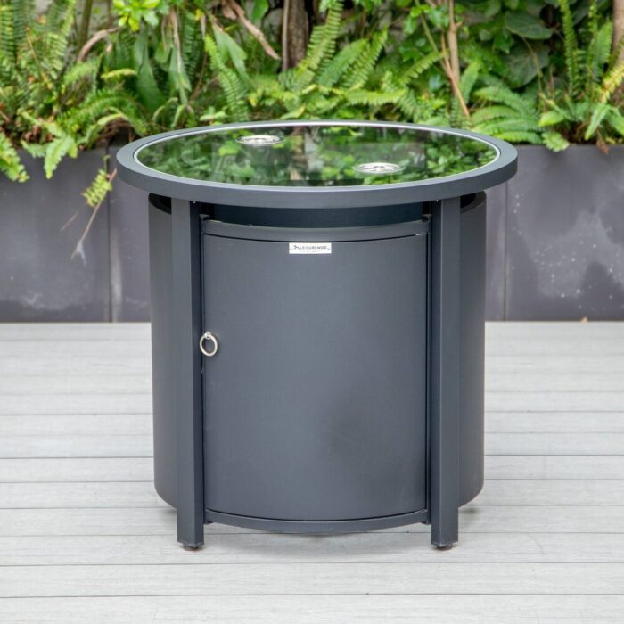 LeisureMod Walbrooke Outdoor Patio Round Tank Holder - N/A