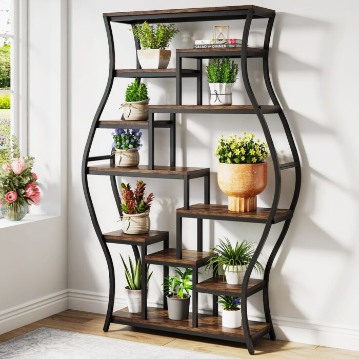 70.9 Inch Tall Plant Stand Staggered Flower Plant Stand - Image 2