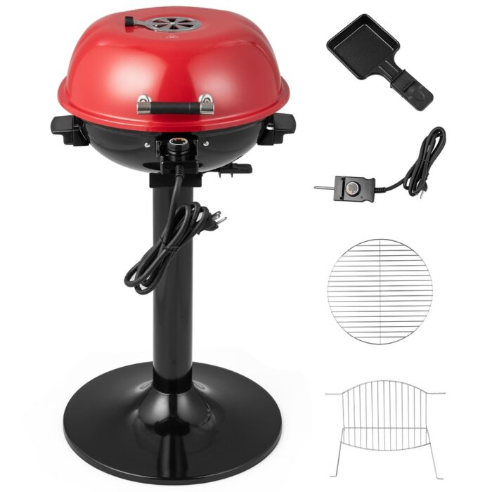 Costway 1600W Electric BBQ Grill with Warming Rack, Temperature - Image 2