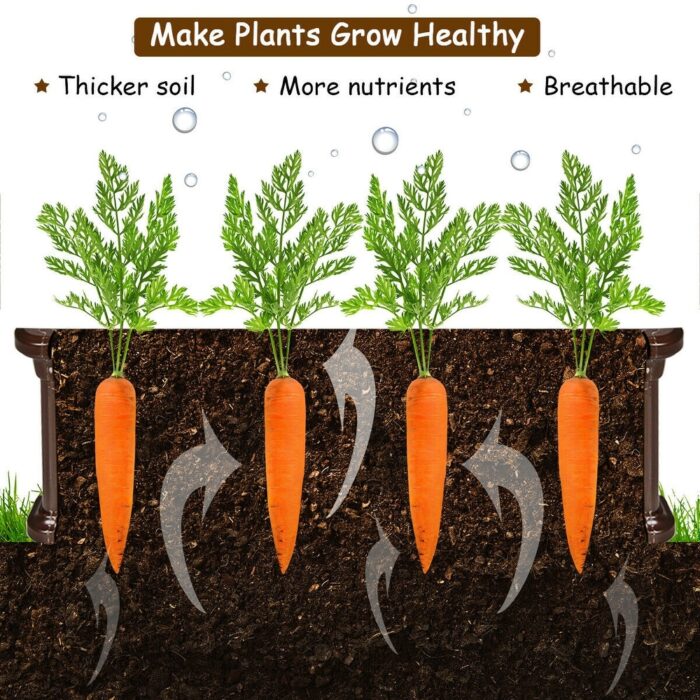 Gymax 48''x24'' Raised Garden Bed Rectangle Plant Box Planter Flower - 48''x 24''x 12'' - Image 2