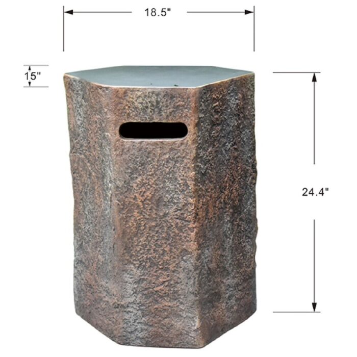 Elementi Columbia Propane Fire Pit Tank Cover Round 19" - Image 2